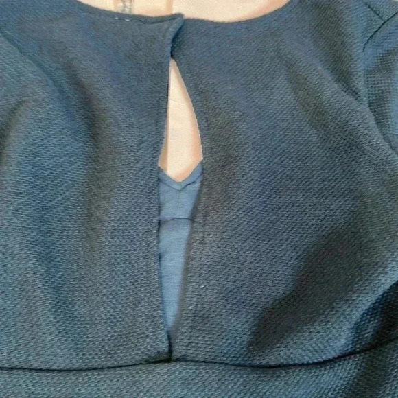 Free People textured fit and flare turquoise green dress size small - Picture 6 of 6